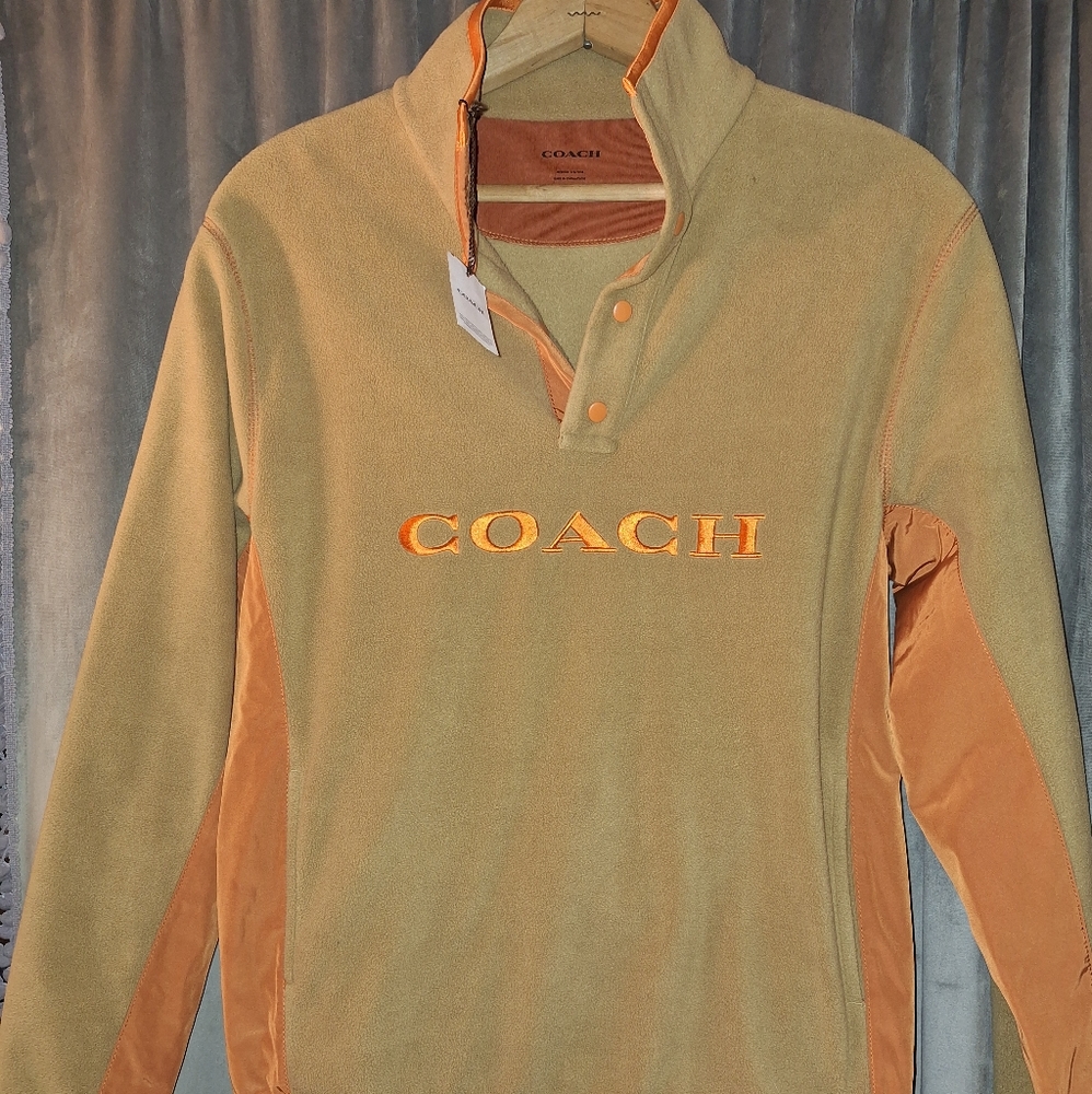 COACH Men or Womens button-up sweatshirt Size LG